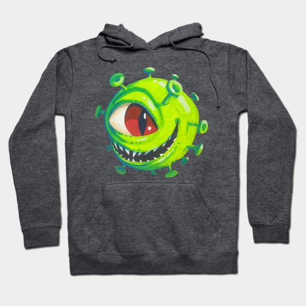 COVID Beholder Monster Dungeons and Dragons Hoodie by ArmyOfGoblins